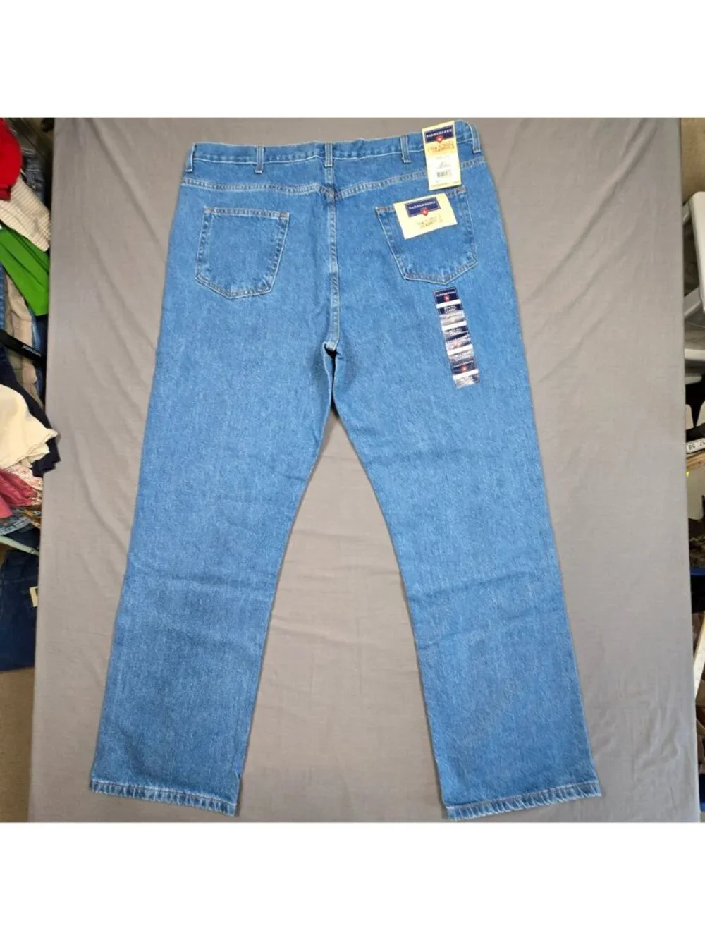 Saddlebred 44x34 Mens Big & Tall Classic Cowboy Blue Jeans Straight Leg Denim